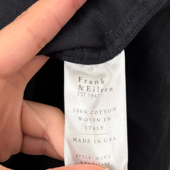 Frank & Eileen Famous Denim Cotton Mary Classic Shirtdress size large black - Picture 10 of 11